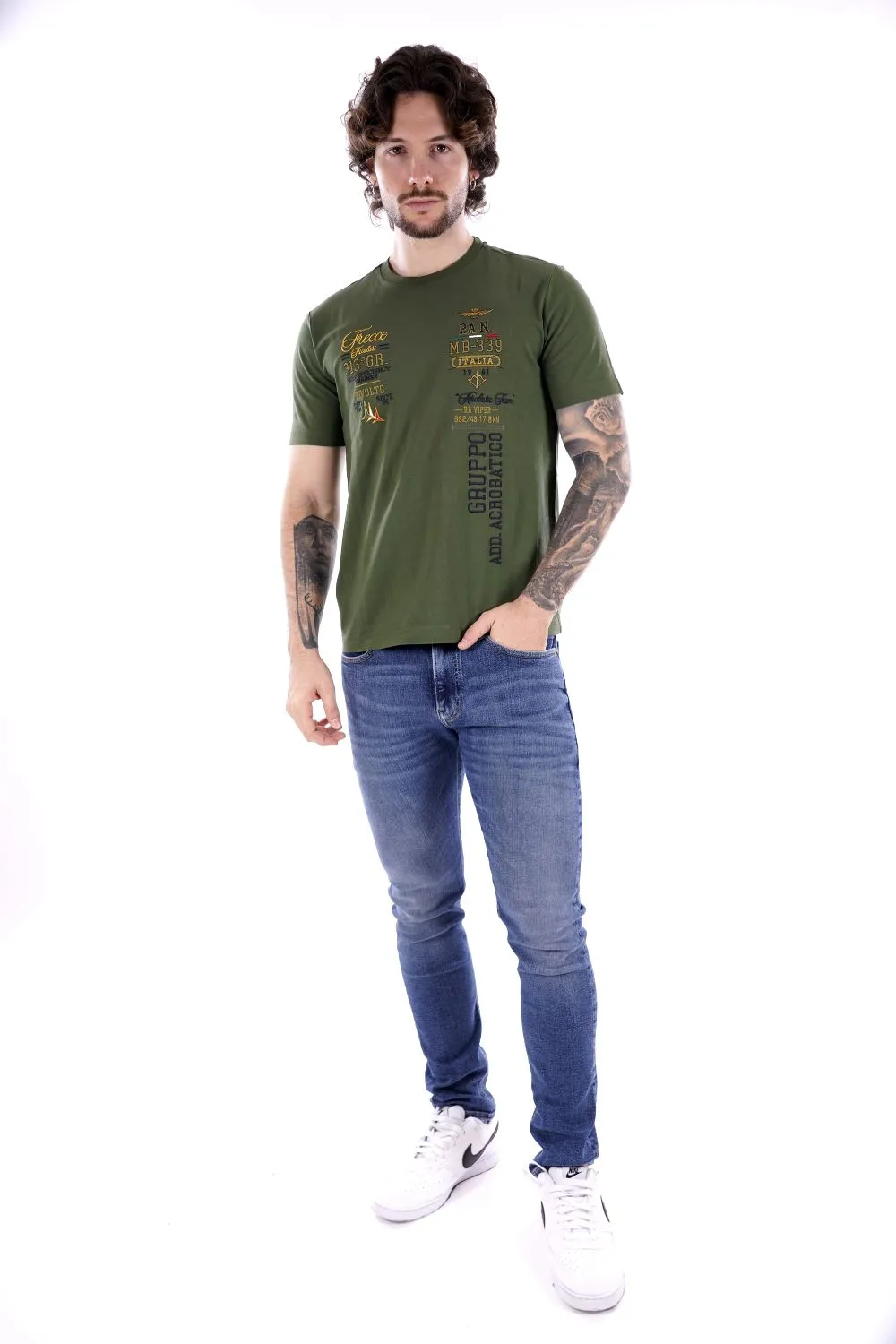 Aeronautica Militare T-shirt Verde Da Uomo