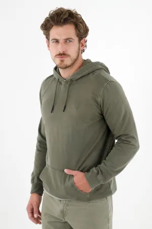 Buzo verde tipo hoodie para hombre