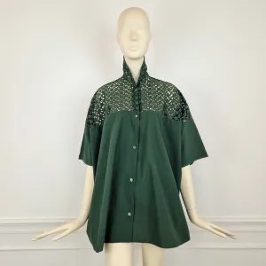 Camicia Romeo Gigli verde oversize