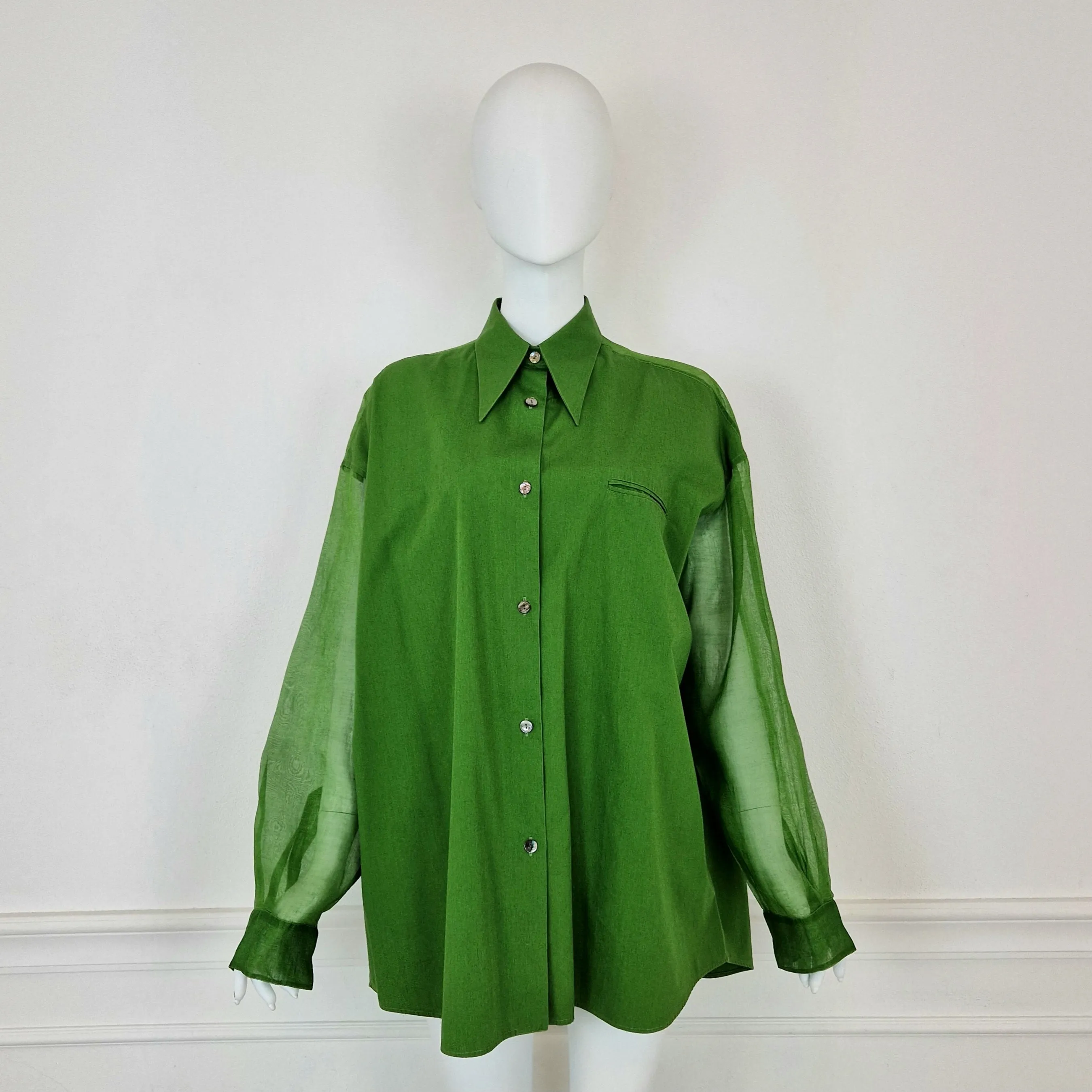 Camicia Romeo Gigli verde - primavera 1993