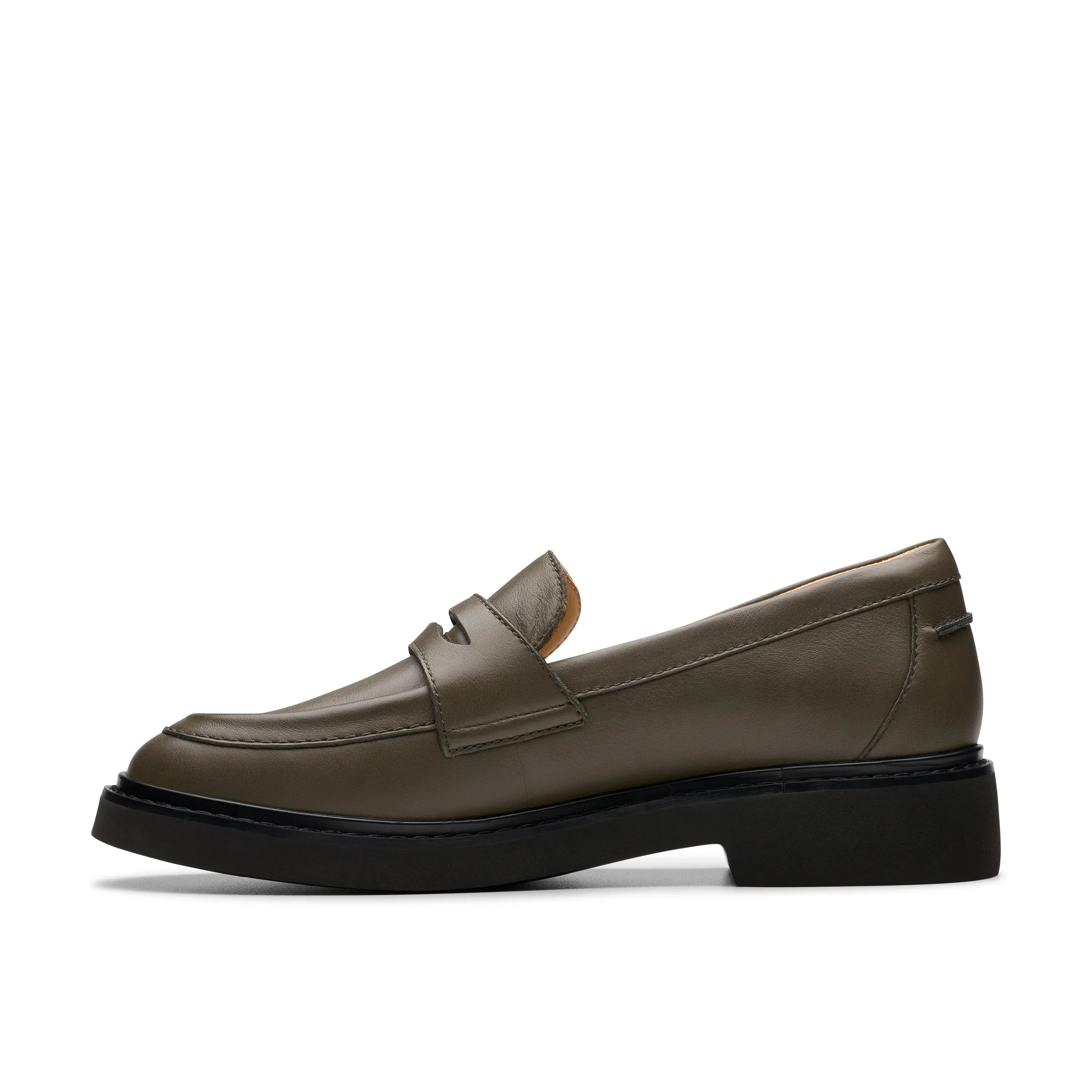 CLARKS | MOCASINES MUJER | SPLEND EDGE DARK OLIVE LEATHER | VERDE