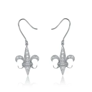 Classic Fleur de lis Drop Earrings