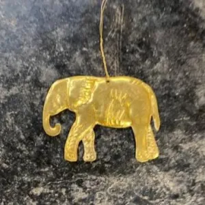 De Weldaad Elephant Gold Metal Ornament