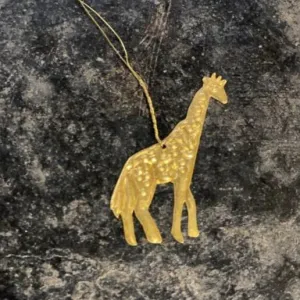 De Weldaad Giraffe Gold Metal Ornament