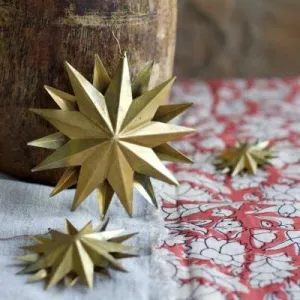 De Weldaad Northern Star Gold Metal Ornament