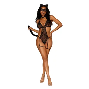 Frisky Kitty - One Size - Black