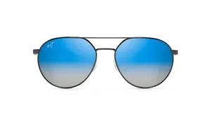 Maui Jim Waterfront Dark Metal Frame - Dual Blue Lens - Polarized Sunglasses