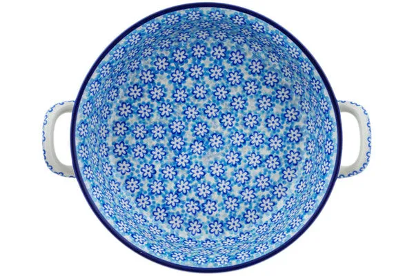 Medium Round Baker with Handles - Azul Field