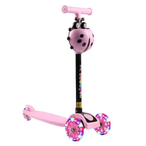 PATINETE INFANTIL ILUMINADO SCOOTER 3 RODAS EM GEL LED ALTURA AJUSTAVEL DOBRAVEL