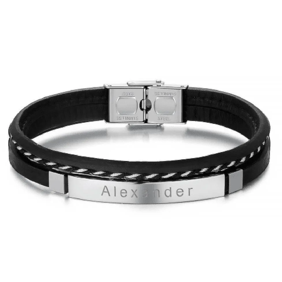 "Lord" BRAVE Men's Bracelet  - Customizable Text