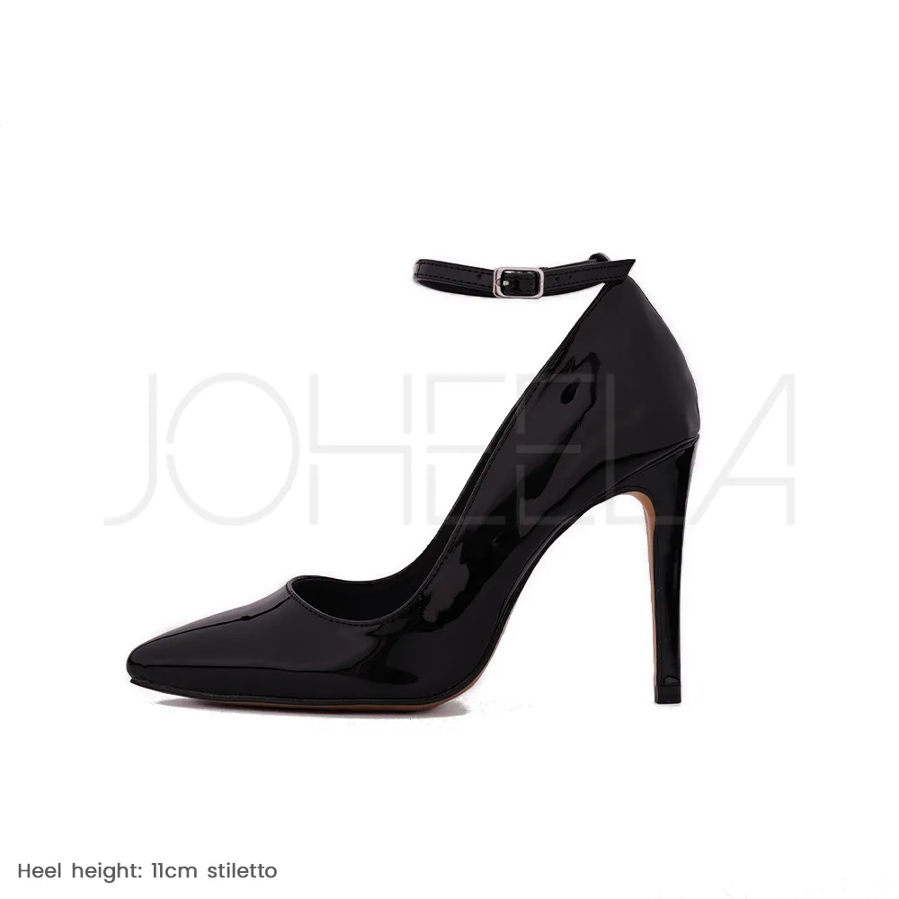 Sabrina noir - Talons stilettos - Personnalisable