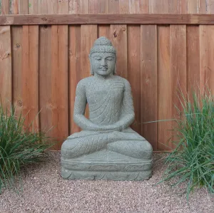 Sitting Buddha in Verde Basalt