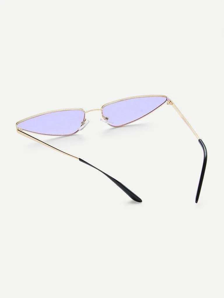 Tinted Lens Metal Frame Sunglasses